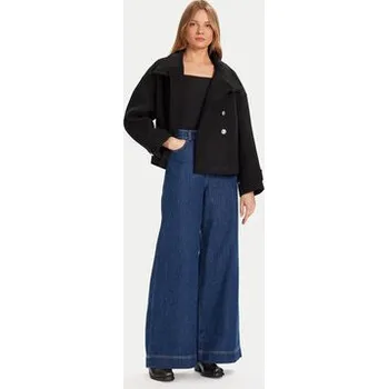 Dámský kabát Morgan Vlněný kabát 252-GSTAM Černá Regular Fit 40