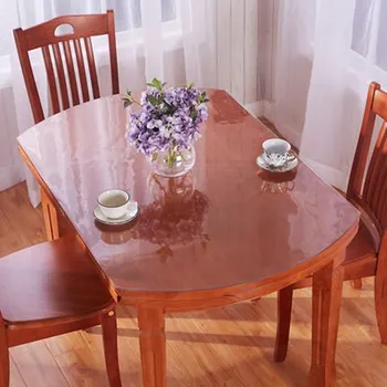 ubrus Mekke sklo Ubrus na stůl z měkkého skla 90x100 cm Ubrus: Průhledná lesklá folie