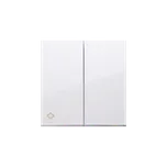 Kryt 2 násobný pro přístroje: SW7/2XM, SW6P1 m, Simon 54, barva bílá antibakteriální