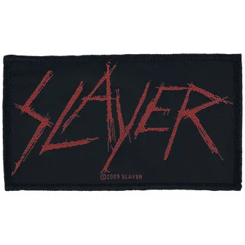 Nášivka Nášivka z Slayer - Slayer Logo - Žádný - cerná/cervená
