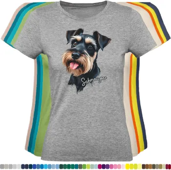 Dámské tričko damske-levne-bavlnene-tricko-digitalni-potisk-pes-knirac Barva: Grey melange - šedá směs, velikost: XS