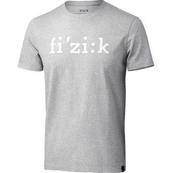 Pánské tričko tričko pánské FIZIK T-shirt GRAY LOGO - M