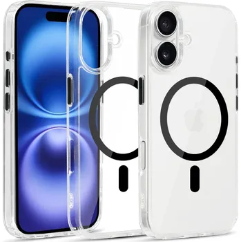 Pouzdro na mobilní telefon Zadní kryt Glossy Magsafe Clear iPhone 16 black