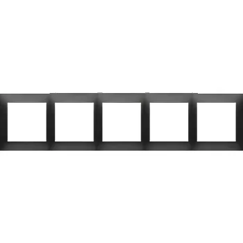 Elektrická zásuvka Rámeček 5 násobný, pro krabice do sádrokartonu, Simon 54, barva černá matná metalizovaná