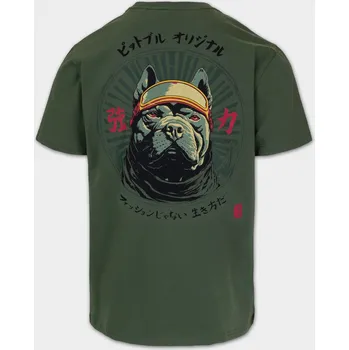 Pánské oblečení PitBull West Coast Triko MT. FUJI - zelené XL