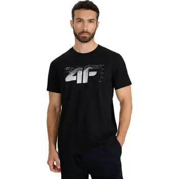 Pánské triko s krátkým rukávem 4F-TSHIRT M2359-WAW25TTSHM2359-20S-DEEP BLACK Černá XXL