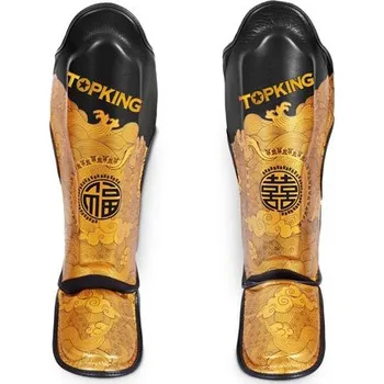 Chránič holeně pro bojový sport Chrániče holení Top King HAPPINESS CHINESE - černé XL