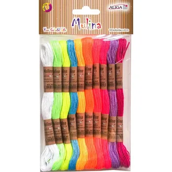 Set školních potřeb Bavlnky barevné 10 x 8 m neonové