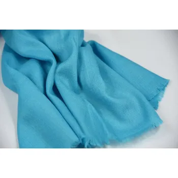 Šála Vlněná jednobarevná šála - tyrkysová