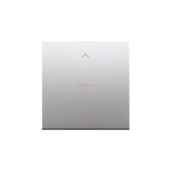 Elektrická zásuvka Kryt pro žaluziový ovladač třípólový, řazení 1-0-2, Simon 54, barva stříbrná metalizovaná