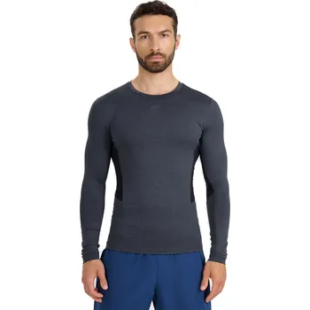 Pánské tričko Pánské tréninkové tričko s dlouhým rukávem 4F-LONGSLEEVE FNK M507-WMM00TFLOM507-22M-ANTHRACITE MELANGE Šedá XL
