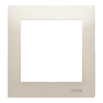 Elektrická zásuvka Rámeček 1 násobný, pastelový, Simon 54, barva krémová
