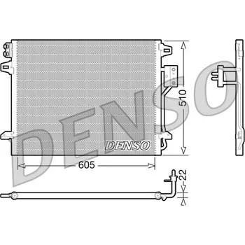 Výparník klimatizace Kondenzátor, klimatizace DENSO DCN06006