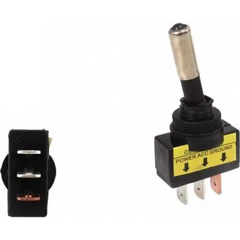 vypínač Páčkový vypínač Chrome typ.1 Led žlutý