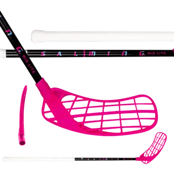 Florbalová hůl Salming Midlite Hawk 35 JR Black/Mixed vel. 67cm (= 77cm) pravá kulatá (pravá ruka dole)