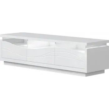 Televizní stolek Televizní stolek s osvětlením Kaia - bílá