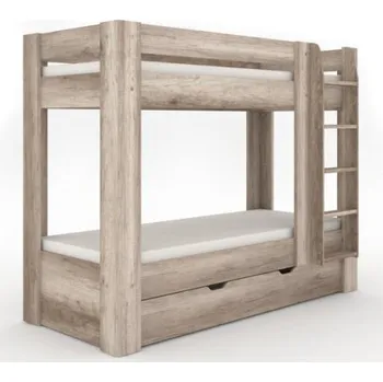 Dětská postel Dětská patrová postel REA Pikachu pravá - dub canyon