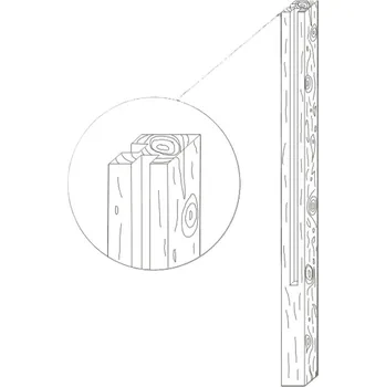 Plotový sloupek Sloupek rohový 2,4 m Ferobet Dřevěný program, 16 x 16 x 250 (318) cm, Staré dřevo