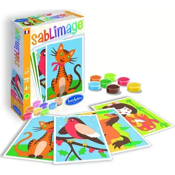 Výtvarná sada Sentosphere Sablimage mini: Pískové obrázky - Mazliví kamarádi