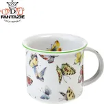 Český porcelán, Dubí Hrnek Tina porcelánový plecháček 250 ml Motýlci