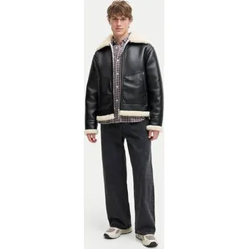 Pánská casual bunda Jack & Jones Bunda z imitace kůže Liverpool 12282948 Černá Regular Fit S