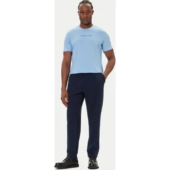 Oblečení a móda Calvin Klein T-Shirt Logo 30s LV04LD230G Světle modrá Relaxed Fit XS