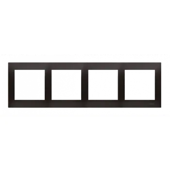 Elektrická zásuvka Rámeček 4 násobný, metalizovaný, Simon 54, barva antracitová metalizovaná