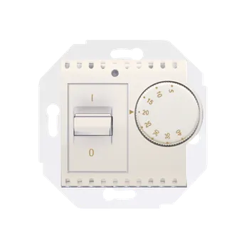 Elektrická zásuvka Termostat s vnitřním senzorem (přístroj s krytem), Simon 54, barva krémová