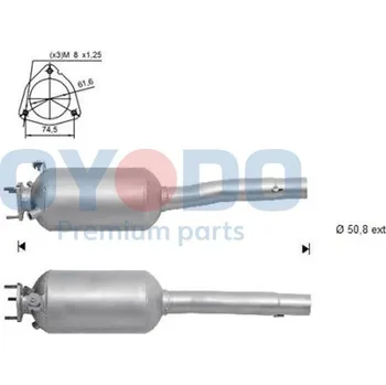 Filtr pevných částic Filtr sazových částic, výfukový systém OYODO 20N0074-OYO