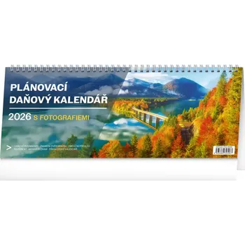Kalendář Presco Group Stolní kalendář plánovací daňový s fotkami 2026