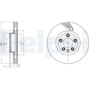 Brzdový kotouč Brzdový kotouč DELPHI BG9101C