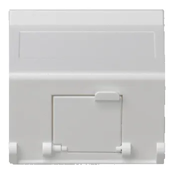 Elektrická zásuvka Kryt datové zásuvky K45 pro adaptéry MD jodnoduchá šikmá s kryty 45×45mm čistě bílá