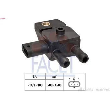 Čidlo automobilu Senzor, tlak výfukového plynu FACET 10.3306