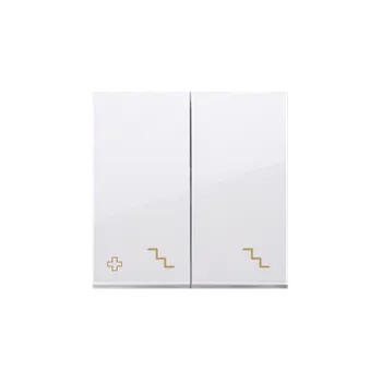 Elektrická zásuvka Kryt pro 2 násobný sřídavý přepínač SW6/2 m , Simon 54, barva bílá antibakteriální