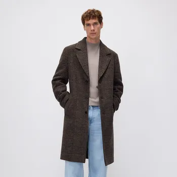 Dámský kabát Reserved - Kabát s příměsí vlny - hnědá - 7153H-88P - 7153H-88P-M