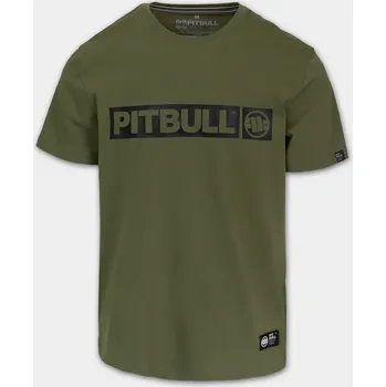 Pánské oblečení PitBull West Coast Triko Hilltop 170 - olivové XL