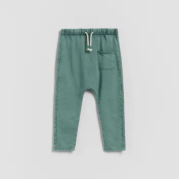 Chlapecké kalhoty Reserved - Legíny se sepraným efektem - tmavě zelená - 176FI-79X - 176FI-79X-80