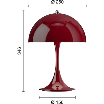 Lampička Louis Poulsen, Bezdrátová lampa Panthella 250 v3, vínová - Formadore