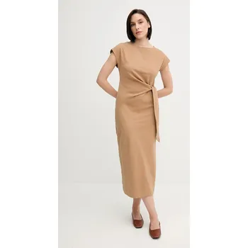 Dámské šaty Bavlněné šaty Tommy Hilfiger zelená barva, maxi, WW0WW45159 19X, vel. M