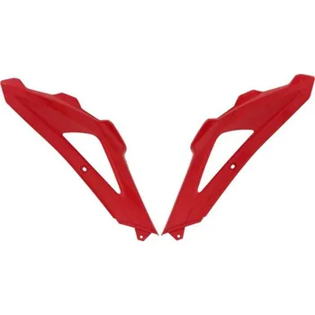 RACETECH kryt chladiče HUSQVARNA TC/TE/FC/FE 08-10 krom TC/TE 250 09-10 horní, barva červe