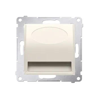 Elektrická zásuvka LED osvětlení (přístroj s krytem), 230 V / 0,93 W, barva světla teplá bílá (3100 °K), Simon 54, barva krémová