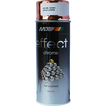 Barva ve spreji MOTIP CHROMOVÝ EFEKT ve spreji MĚDĚNÝ DEKORATIVNÍ 0,4l