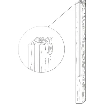 Plotový sloupek Sloupek průběžný 1,6 m Ferobet Dřevěný program, 16 x 16 x 170 (238) cm, Staré dřevo