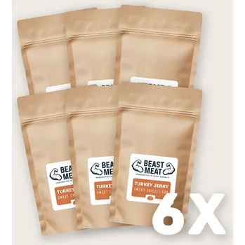 Sušené maso Výhodný set Krůtí jerky - Sweet chilli Množství: 6ks