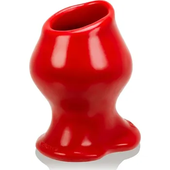 Anální kolík Anální tunel Oxballs Pig-Hole FF červený, silikonový anální tunel 15 x 7,5–10 cm