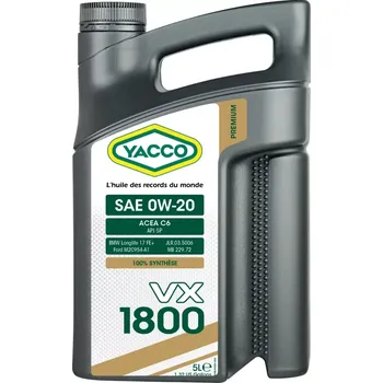 Motorový olej YACCO VX 1800 0W-20*5L