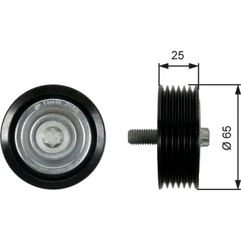 Vratná/vodicí kladka, klínový žebrový řemen GATES T36433