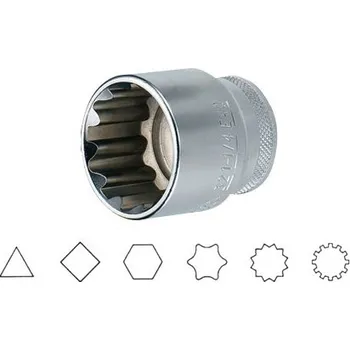 Hlavice 1/2" multiprofilové (různé velikosti) Jonnesway SuperTech Velikost: 9
