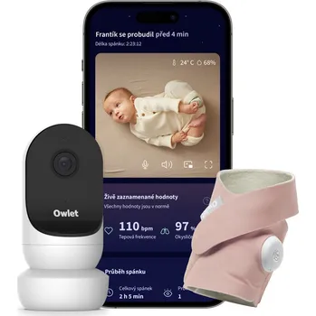 monitor dechu Owlet Dream Sock & Cam 2 Dusty Rose