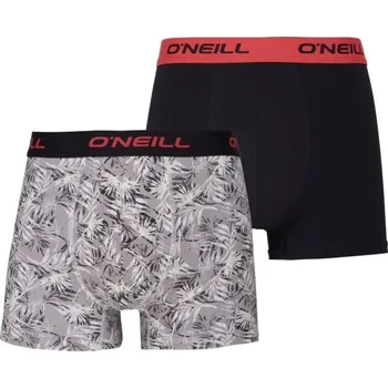 Boxerky Pánské boxerky O'Neill FROZEN LEAFS 2PACK L Černá, Bílá, Červená